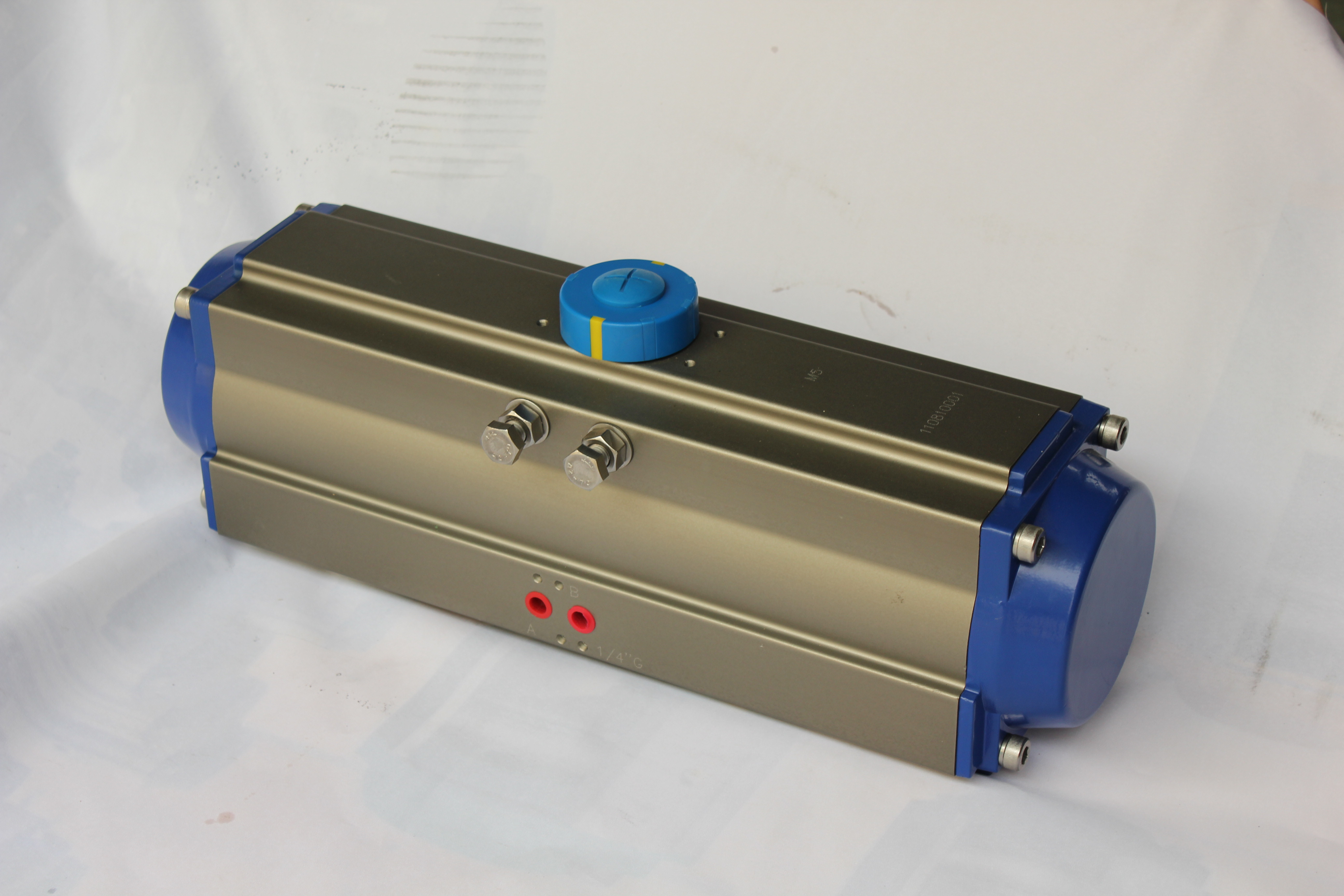 180 degree 3 position rack and pinion pneumatic rotary actuator control