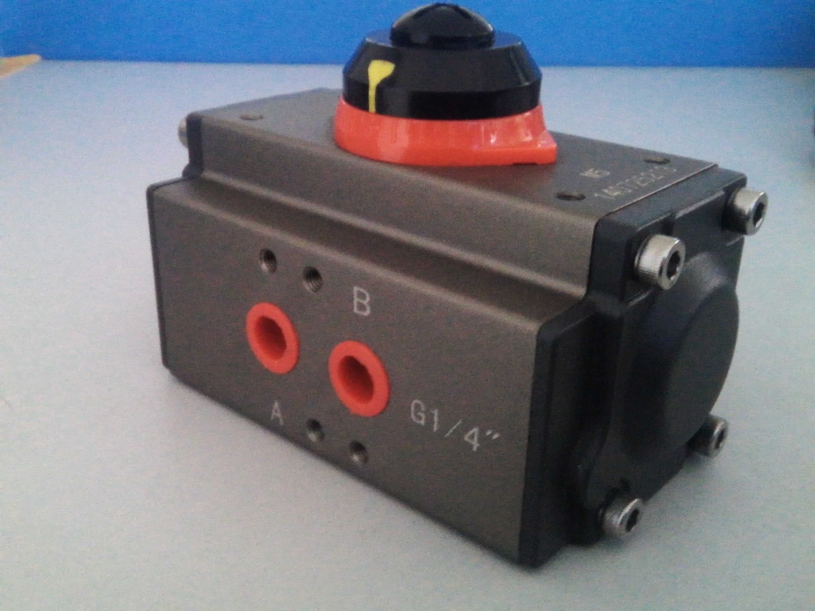 rack and pinion quarterturn air rotary actuators control butterfly