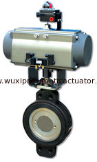 double effect simple effect  pneumatic rotary actuator control butterfly valve