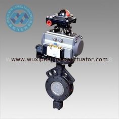 Pneumatic Actuator  Metal Hard Sealed Stainless Steel Butterfly Valve