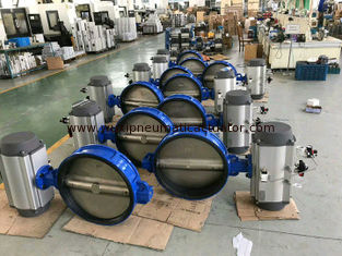 Wafer Pneumatic Butterfly Valves with High Performance Pneumatic Actuator