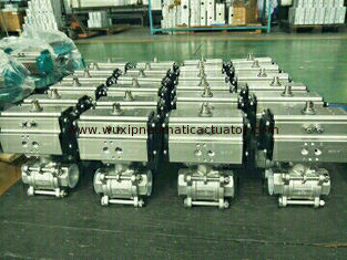 Thread WCB Stainless Steel Pneumatic Ball Valve With Pneumatic Actuator