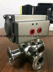 3 way ball valve with pneumatic actuator