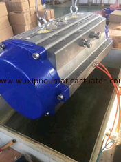 blue  colour aluminum alloy body rack and pinion pneumatic actuator