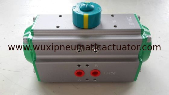 Silver Colour AT Series  Pneumatic Rack And Pinion Actuator Pneumatic Actuator Control Valves