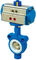 pneumatic rotary butterfly valve with pneumatic actuator