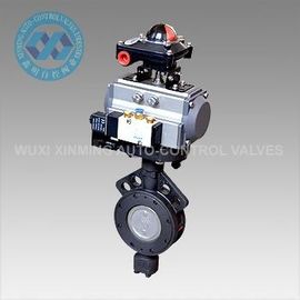 Pneumatic Actuator  Metal Hard Sealed Stainless Steel Butterfly Valve