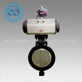 Pneumatic Actuator  Metal Hard Sealed Stainless Steel Butterfly Valve