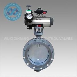 Pneumatic Actuator  Metal Hard Sealed Stainless Steel Butterfly Valve