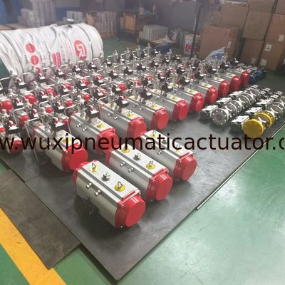 Double Action（DA) And Single Action (SA) Quarter Turn Pneumatic Rotary Actuator For Butterfly Valve Or Ball Valve